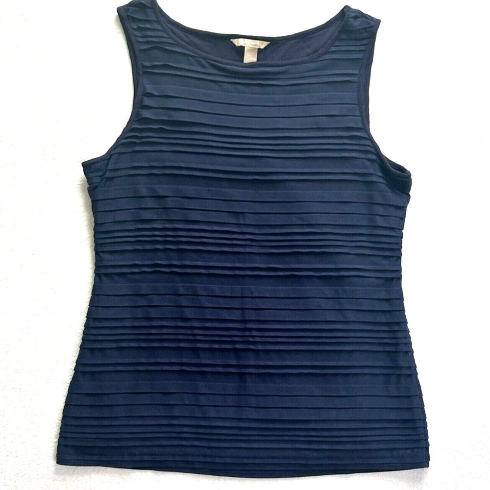 Women's Banana Republic Navy Pleated Shirt XS